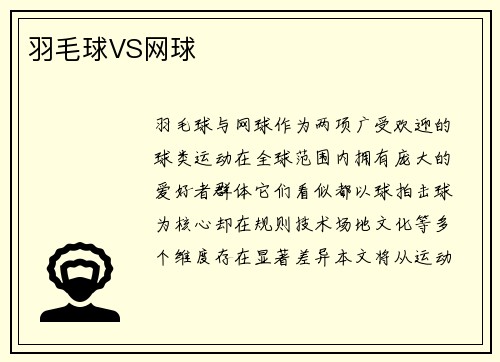 羽毛球VS网球